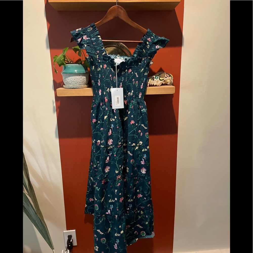 Hill House Ellie nap dress in moody floral! sz S NWT!